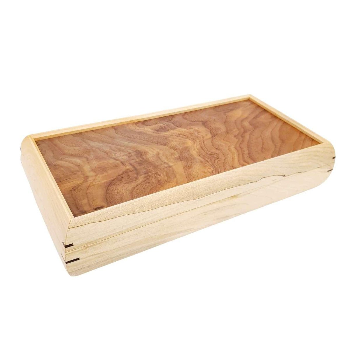 Jewelry Box - Large - Small Valet (Spalted Maple, Walnut, Wenge) by Mikutowski Woodworking