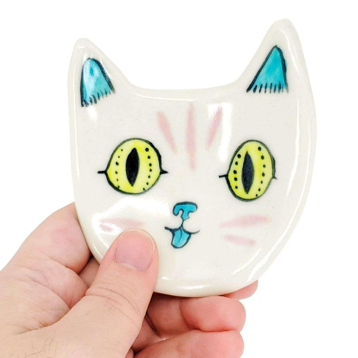Ring Dish - Wide Eyed Little Tiger (Green) by Erika Rier