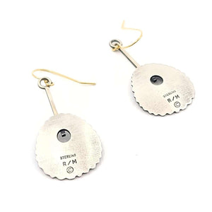 Earrings - Textured Scoop Drops in Sterling Silver and 14k Gold by Susan Mahlstedt