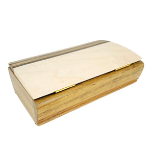 Jewelry Box - Small - Treasure (Curly Maple, Shedua, Wenge, Zebrawood) by Mikutowski Woodworking