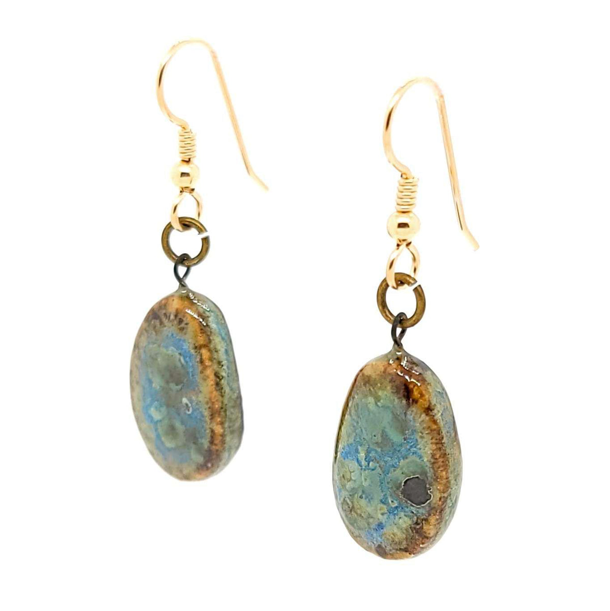 Earrings - Small Gem Drops in Earth by Dandy Jewelry