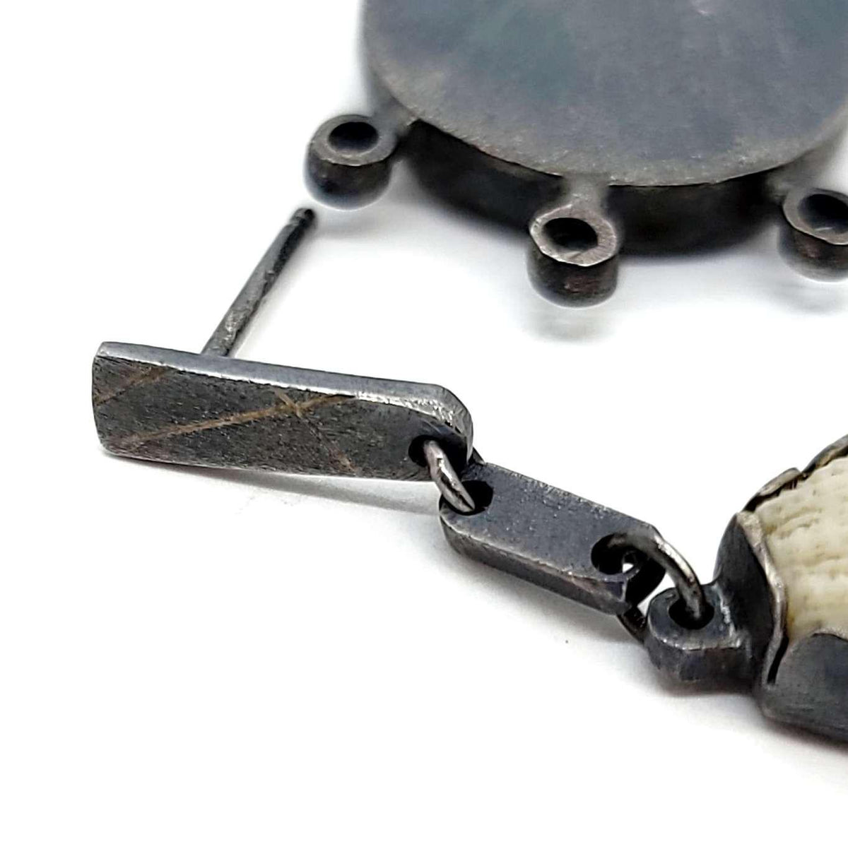 Earrings - Coral Spray Drops in Sterling Silver with Topaz and Sapphire by Janine DeCresenzo