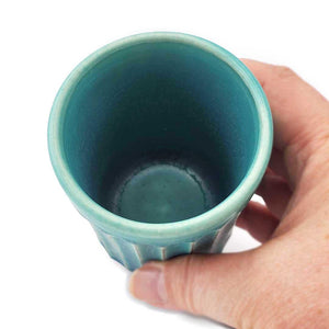 Cup - Large Tanba-Yaki Turquoise by Asemi Co.