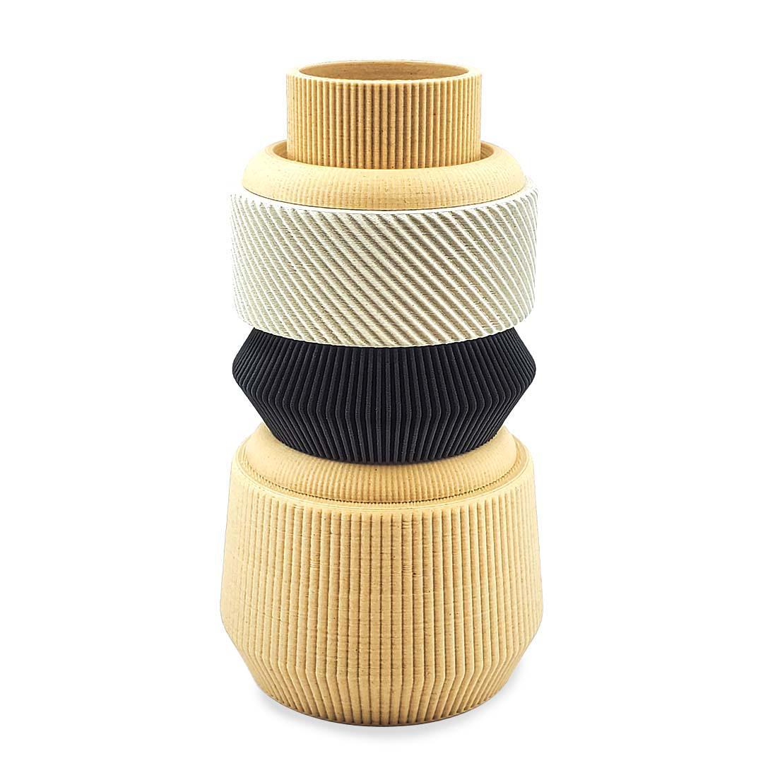 Vase - Small - Modular in Natural Multicolor by Minimum Design
