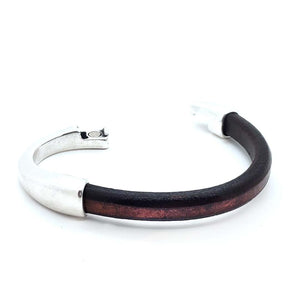 Bracelet - Breakaway in Kona Leather with Silver or Copper by Diana Kauffman Designs