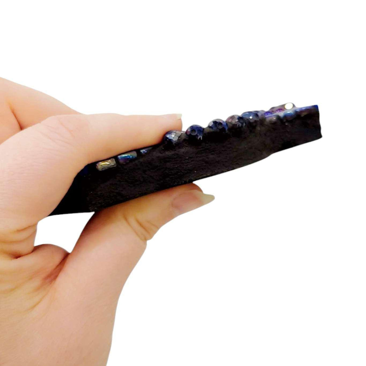 Mosaic Mirror - 7in OOAK Mandala (Magic Purple) by Zetamari Mosaic Artworks