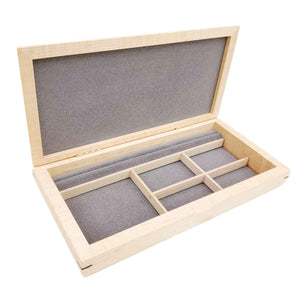 Jewelry Box - Large - Small Valet (Curly Maple, Wenge, Zebrawood) by Mikutowski Woodworking