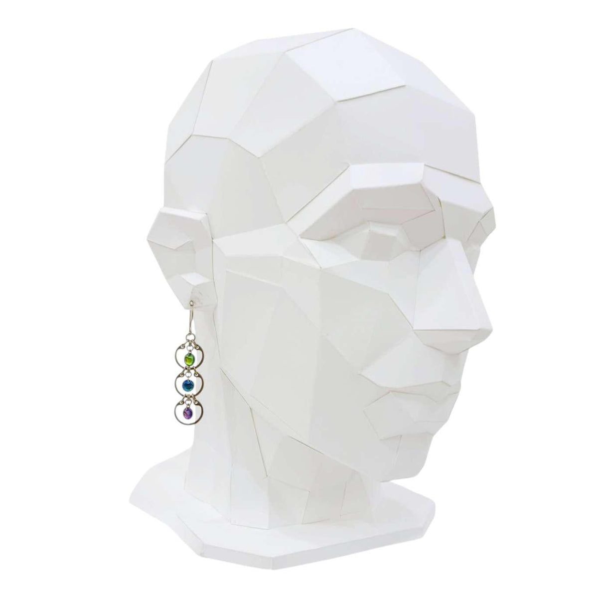 Earrings - Tripled Baseline Rainbow (Stainless Steel and Titanium) by Wraptillion