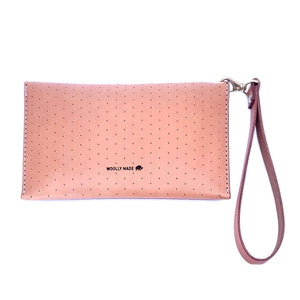 Wallet – Clutch Perforated Leather (Brown or Tan) by Woolly Made