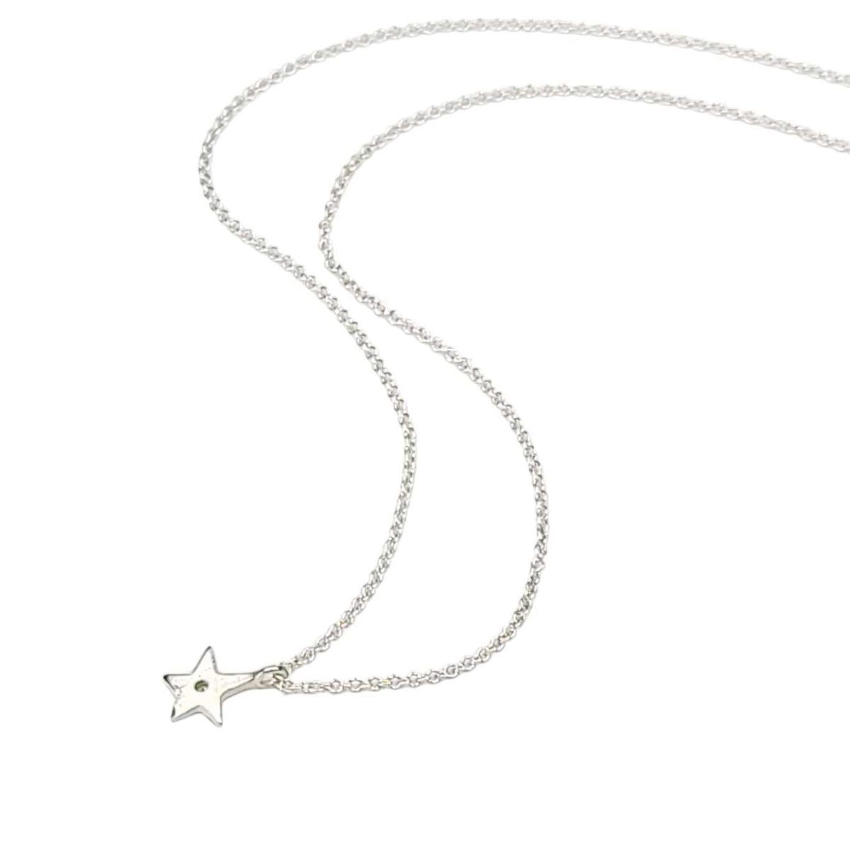 Necklace - Diamond Solitaire Star in Sterling Silver by Michelle Chang
