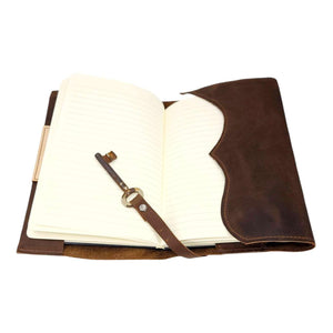 Journal - Large Nottinghill in Chocolate Brown Leather by Divina Denuevo