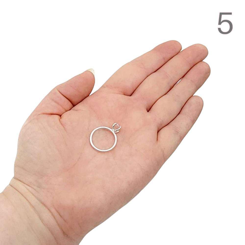 Ring - Size 5,7 - Mini Horizontal Herkimer in Bright Sterling Silver by Storica Studio