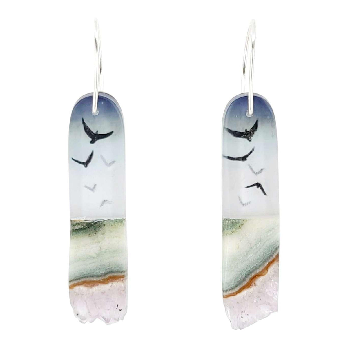Earrings - Crystal Flock Drops by Fernworks