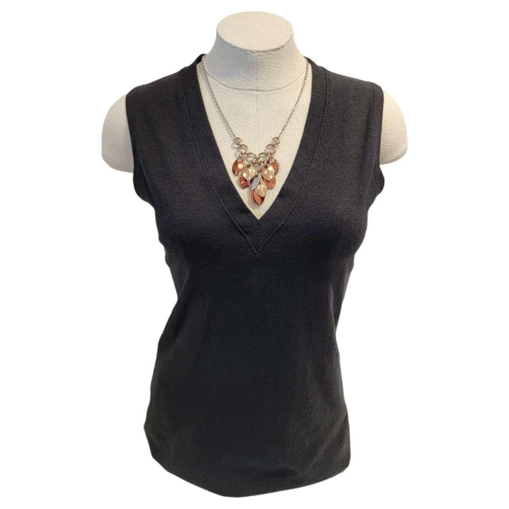 Necklace - Reversible V Feather Cascade (Shades of Brown) by Rebeca Mojica