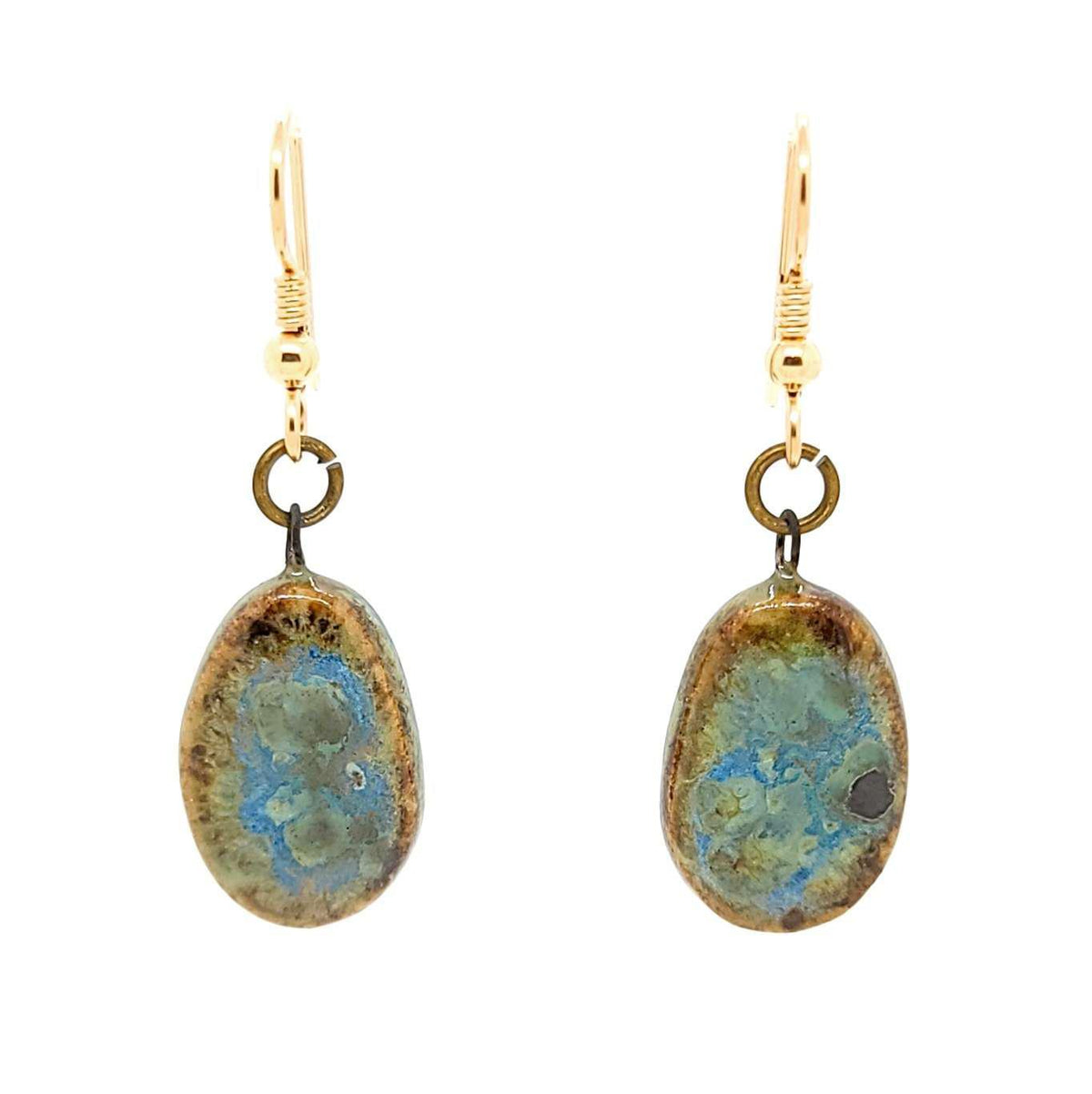 Earrings - Small Gem Drops in Earth by Dandy Jewelry