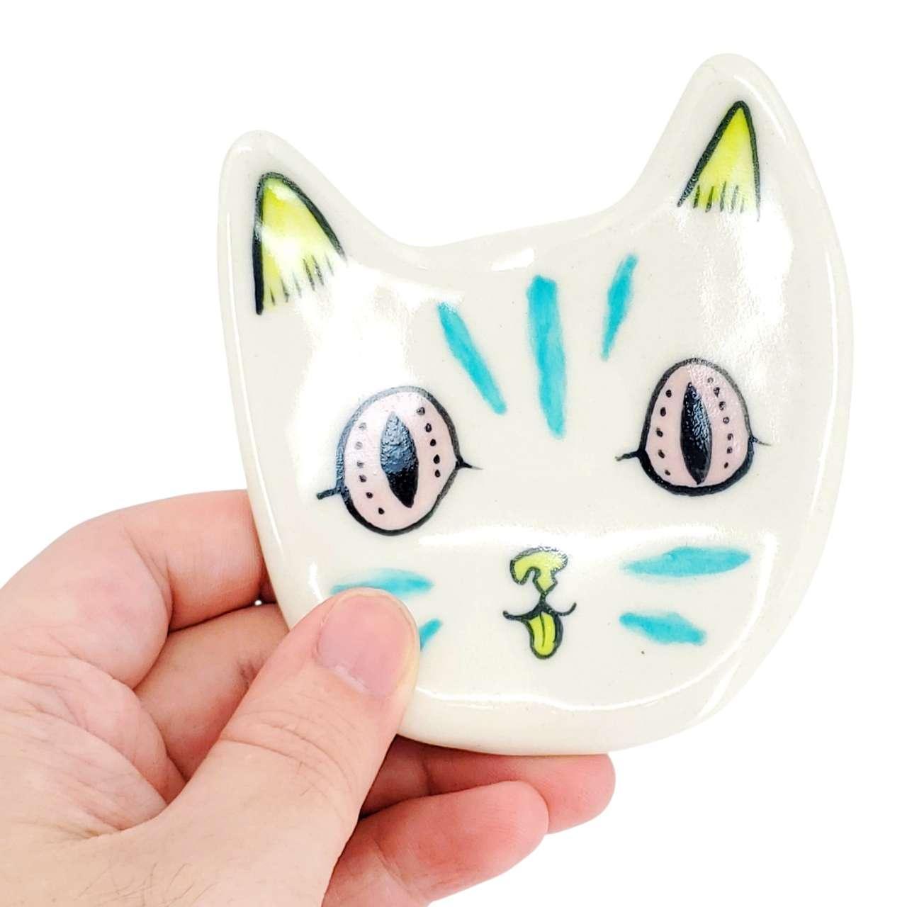 Ring Dish - Wide Eyed Little Tiger (Pink) by Erika Rier