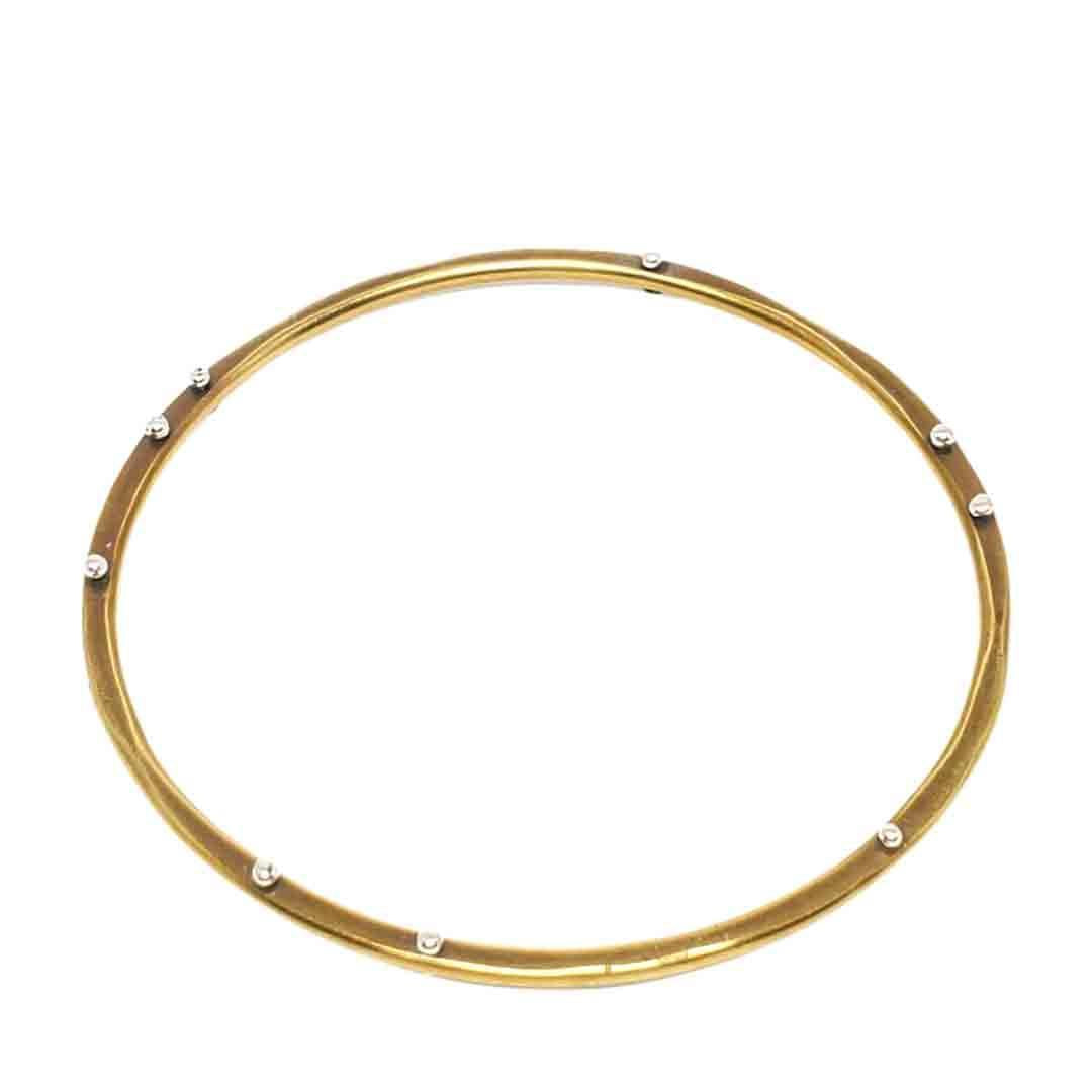 Bracelet – Heat Riveted Bangle in Brass by Una Barrett
