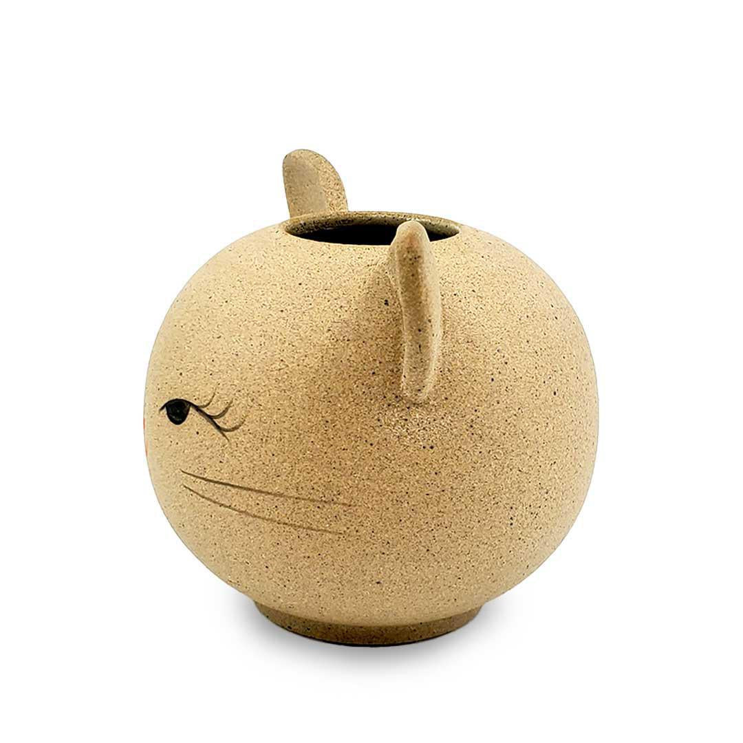 Vase - Coy Kitty Cat by Jennifer Fujimoto