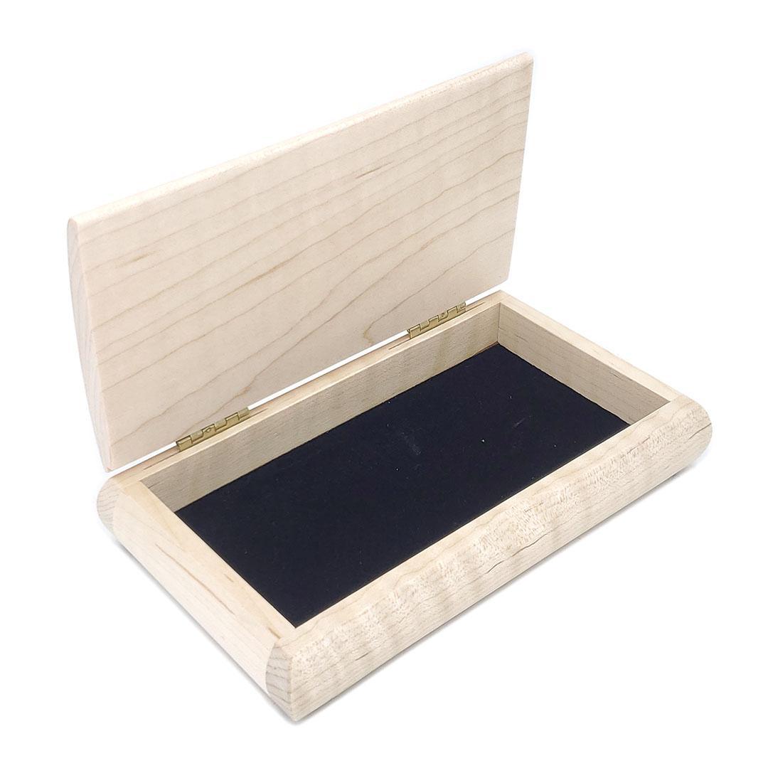Jewelry Box - Mini Possibility Box (Curly Maple) by Mikutowski Woodworking
