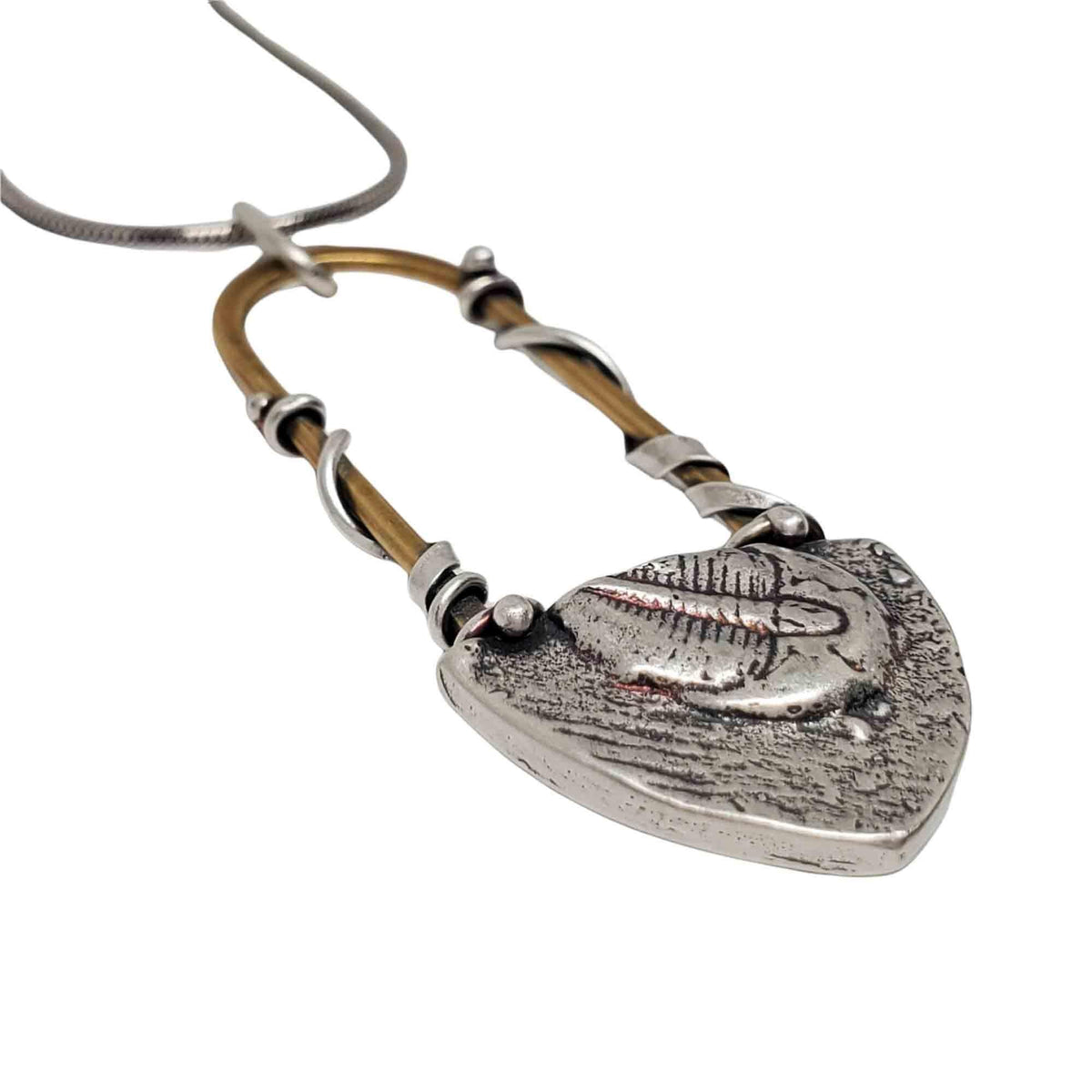 Necklace – Embedded Tectonic Pendant by Una Barrett