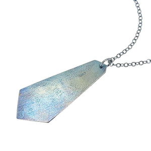 Necklace - Geometric Raindrop by Taviametal