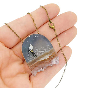 Necklace - Salt Crystal Seagull  (A or B) by Fernworks