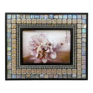 Mosaic Picture Frame - 5x7in (Moonlight Shimmer) by Zetamari Mosaic Artworks