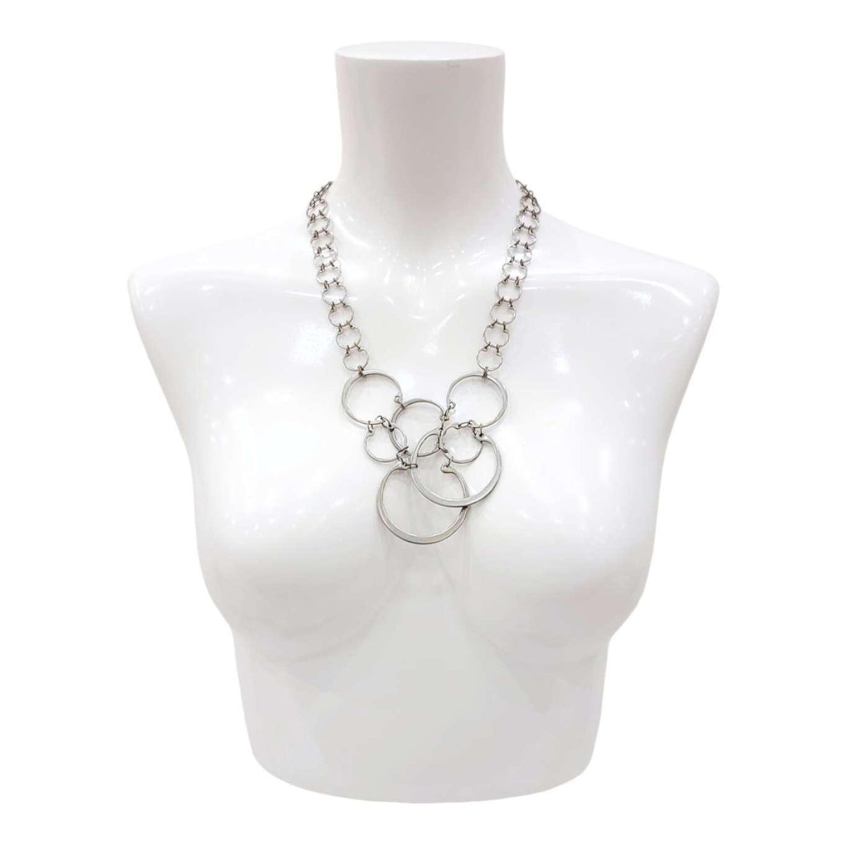 Necklace - Clustered Circles (Stainless Steel and Titanium) by Wraptillion