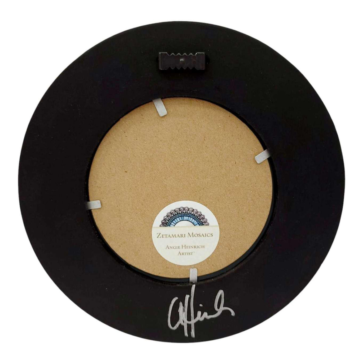 Mosaic Mirror - 7in Round (Iris Yellow) by Zetamari Mosaic Artworks