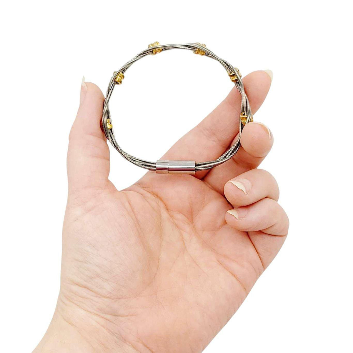 Bracelet - Bass Strings with Brass Bass Ball Ends (M or L) by High Strung Studios