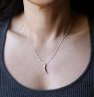 Necklace - Crescent Moon in Sterling Silver by Michelle Chang
