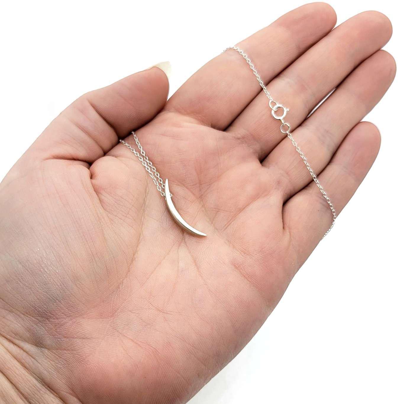Necklace - Crescent Moon in Sterling Silver by Michelle Chang