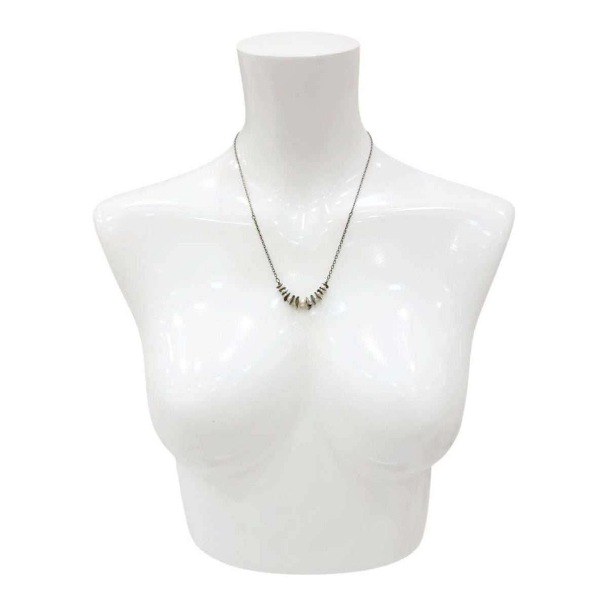 Necklace - Spaced Lilypad Arc (Pearl) by Calliope Jewelry