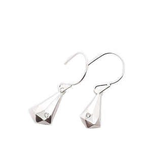 Earrings - Crystal Fragment Drops (Sterling Silver, Diamond) by Corey Egan