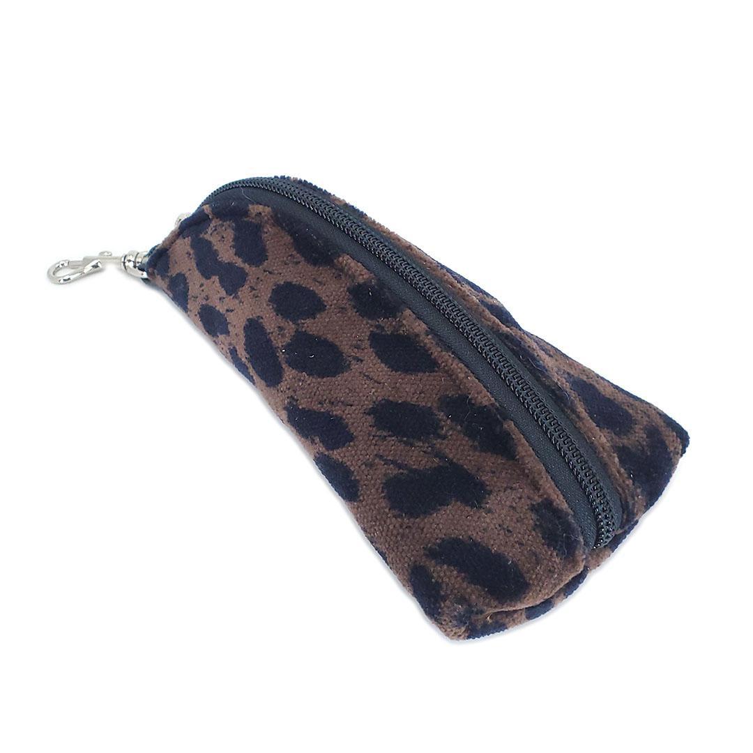 Accessory - Clip On Padded Eyeglass Case (Dark Leopard Velvet) by Crystalyn Kae