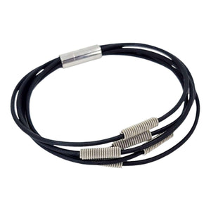 Bracelet - Arpeggio Leather (Black) by High Strung Studios