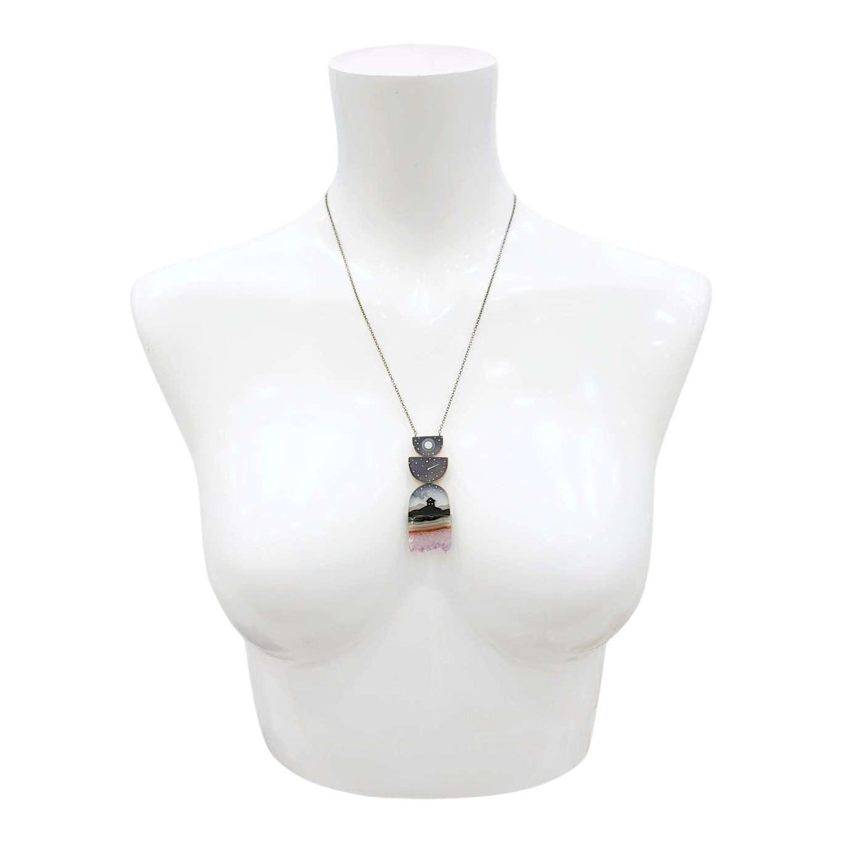 Necklace - Starry Home Crystal (Gunmetal) by Fernworks
