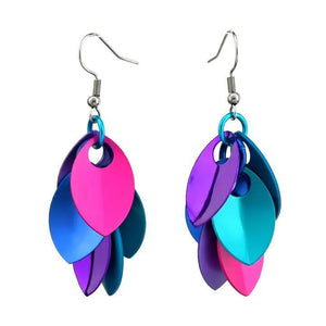 Earrings - Short Leafy Cascade (Magical Butterfly) by Rebeca Mojica