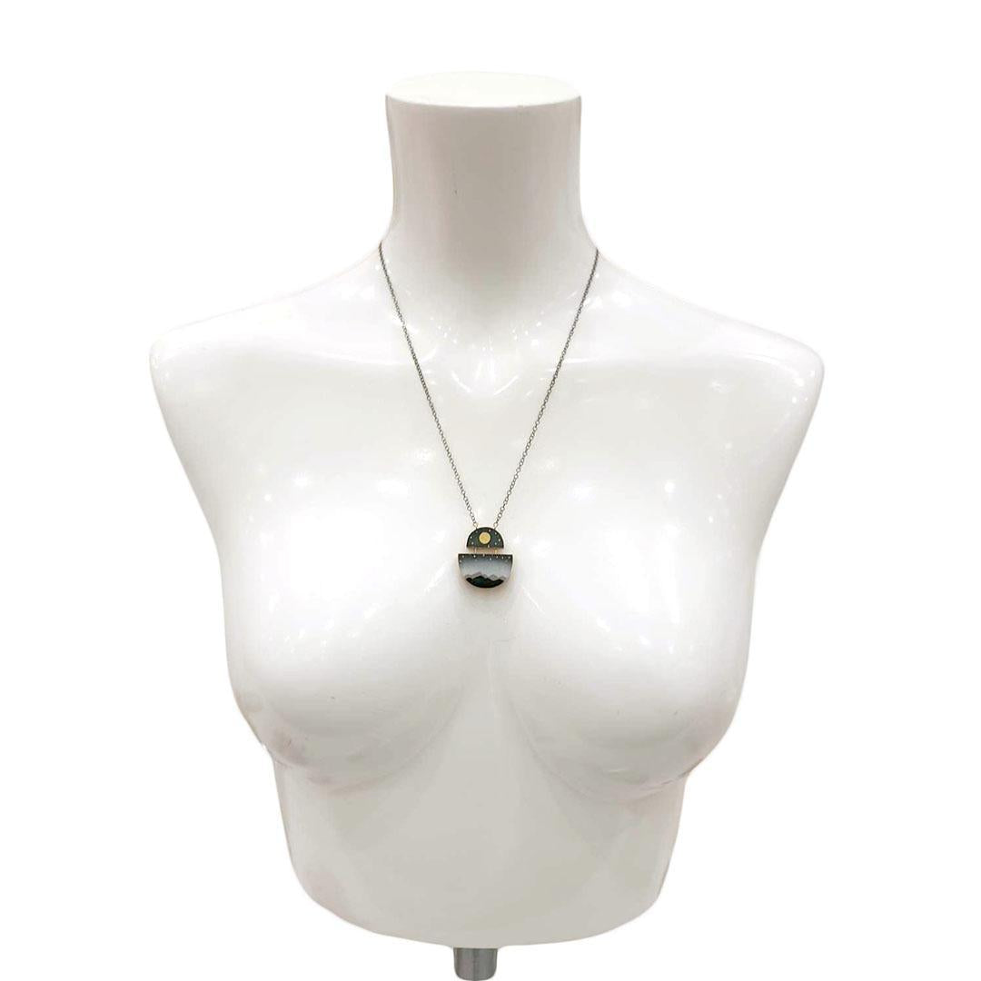 Necklace - Full Moon Gold Painted by Fernworks