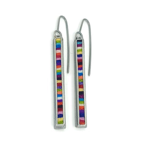 Earrings - Medium Rectangle Drops (Multicolor) by Michele A. Friedman