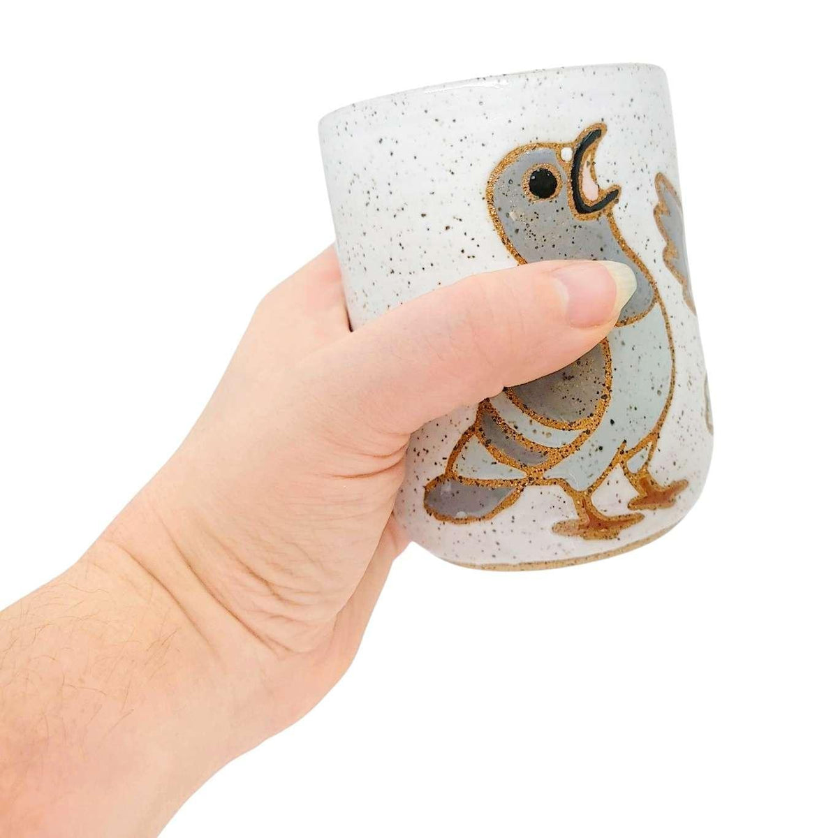 Cup - 8oz Tumbler (Pigeons) by Annie’s Potteries