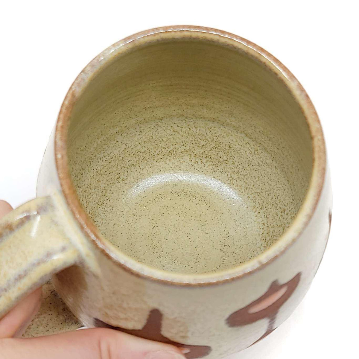 Mug - Mid-Century Modern in Sand and Orange by Fern Street Pottery