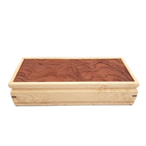 Jewelry Box - Medium Sentinel Box in Birdseye Maple and Bubinga by Mikutowski Woodworking