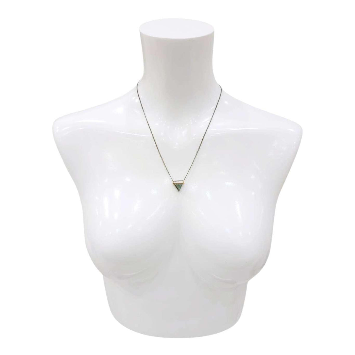 Necklace - Triangular Gem Slide Pendant (Labradorite) by Calliope Jewelry