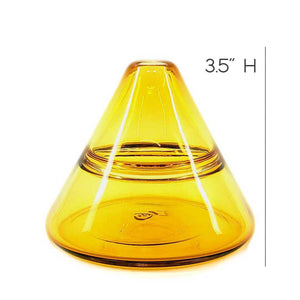 Bud Vase - Petite Cone in Amber Glass by Dougherty Glassworks