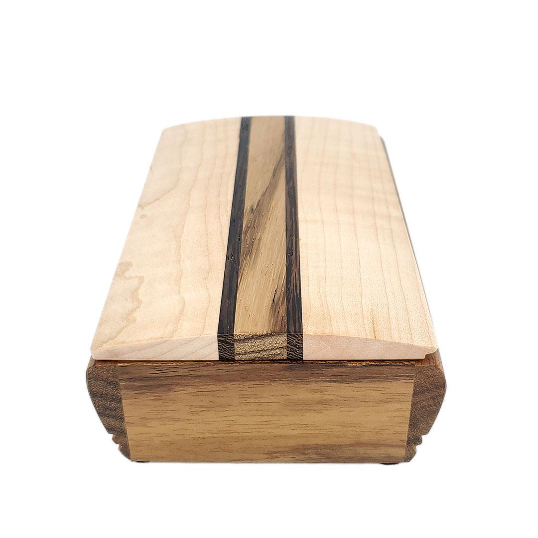Jewelry Box - Small Treasure Box (Curly Maple, Shedua) by Mikutowski Woodworking