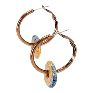 Earrings - Ceramic Ring Hoops (Midnight Sun) by Diana Kauffman
