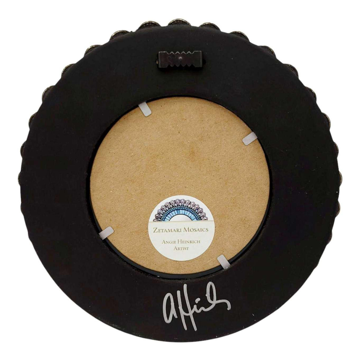 Mosaic Mirror - 7in Round (Frost Drop) by Zetamari Mosaic Artworks