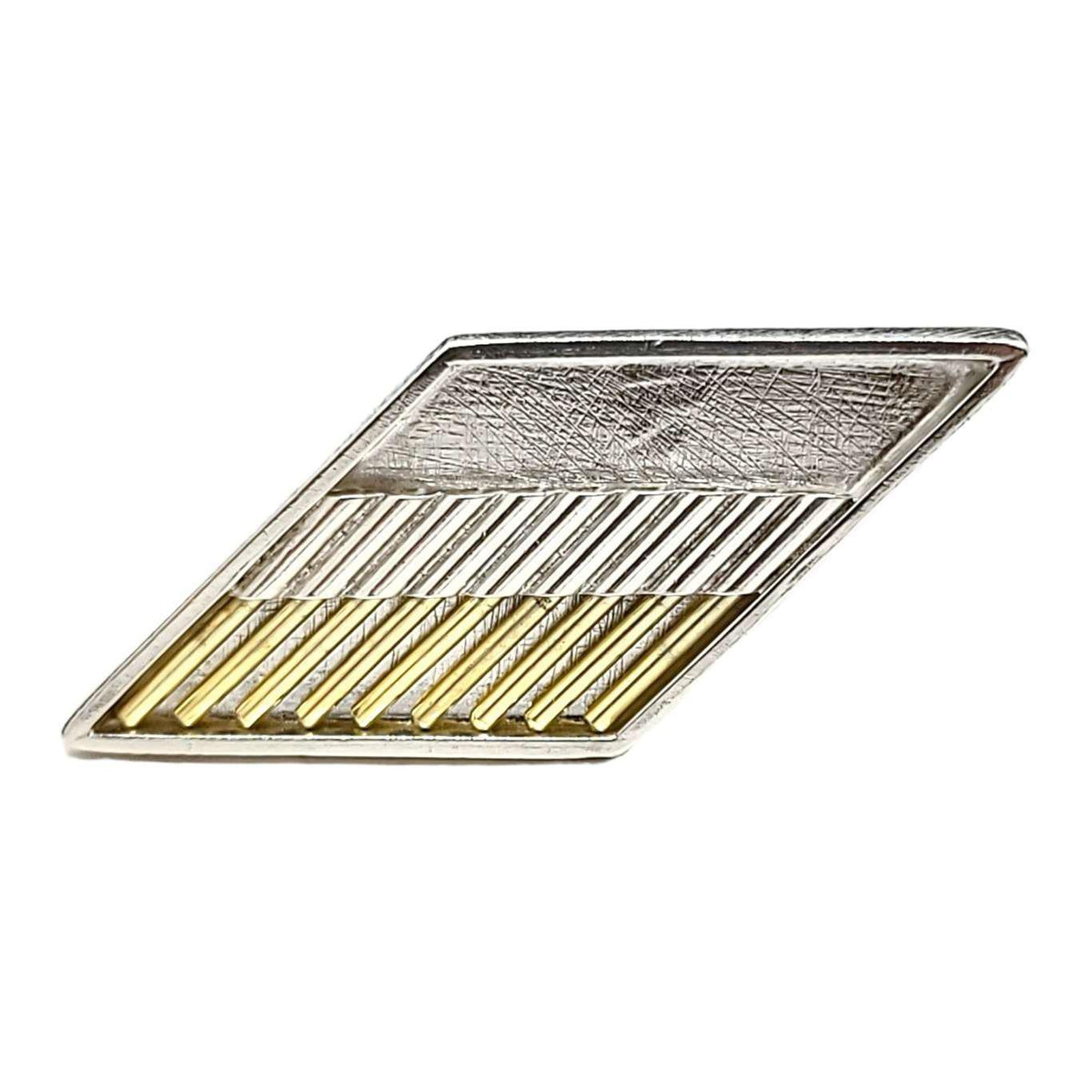 Cufflinks - Chevron in Bright Sterling Silver and 18k Yellow Gold by Dana C. Fear