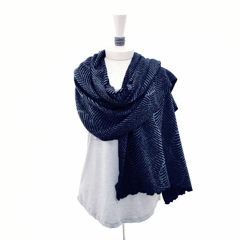 Wrap - Forest Fern in Indigo and Black by Liamolly